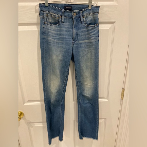 J Crew Demi-boot crop Jeans with cut hems, Size 27 Tall - Picture 1 of 4